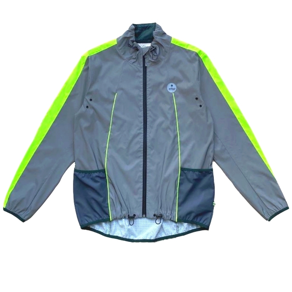GOFLUO Hero Reflective Cycling Jacket Grey Reflective with Fluro accents